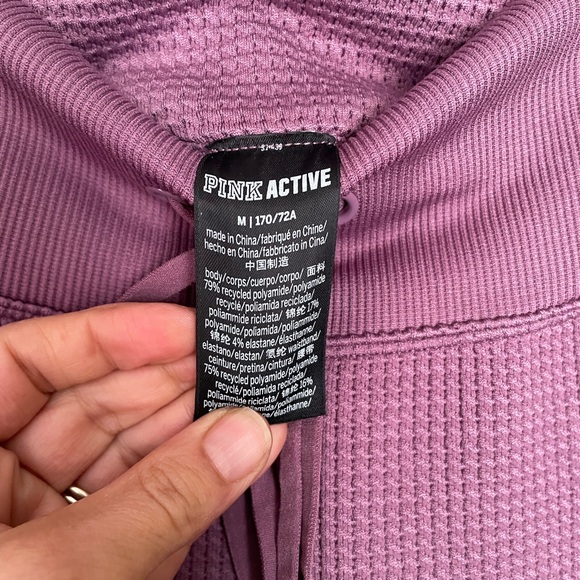 PINK Active Thermal Waffle Knit Joggers Sz M - Picture 4 of 6